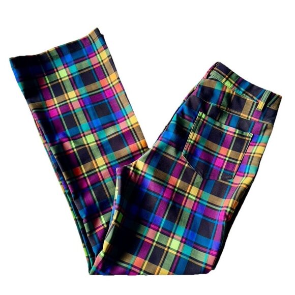 Delia's DOLLS KILL Women's Sz S Into The Grove Plaid Kick Flare Pants - Picture 7 of 8